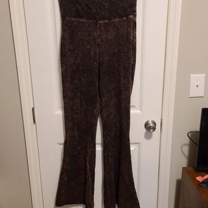 Zenana Signature Blk & Pnk High Waist Yoga Sz L LN